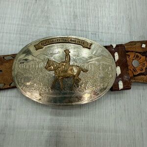 Comstock Silversmith Death Valley Trail Ride Western Belt Buckle